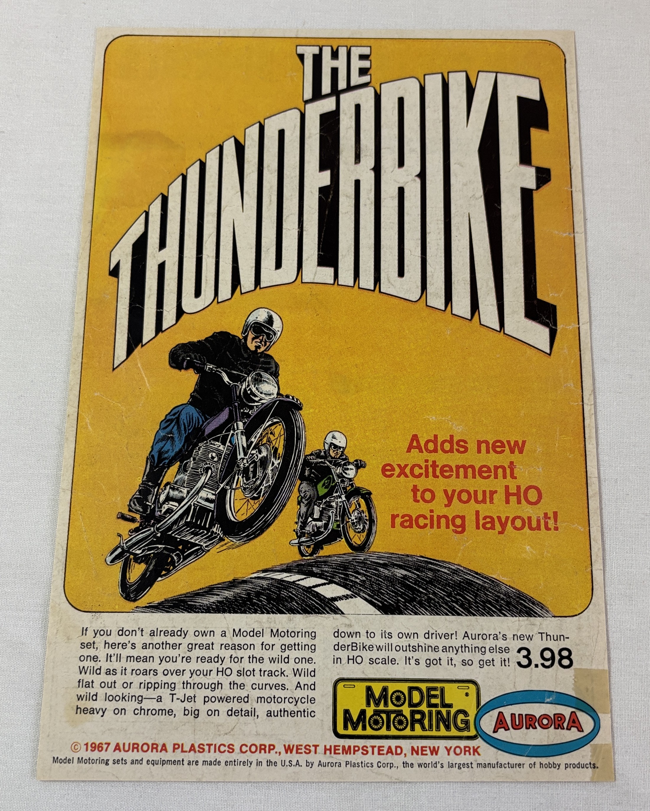 1967 Aurora slot cars ad ~ THUNDERBIKE ~ HO motorcycle | eBay