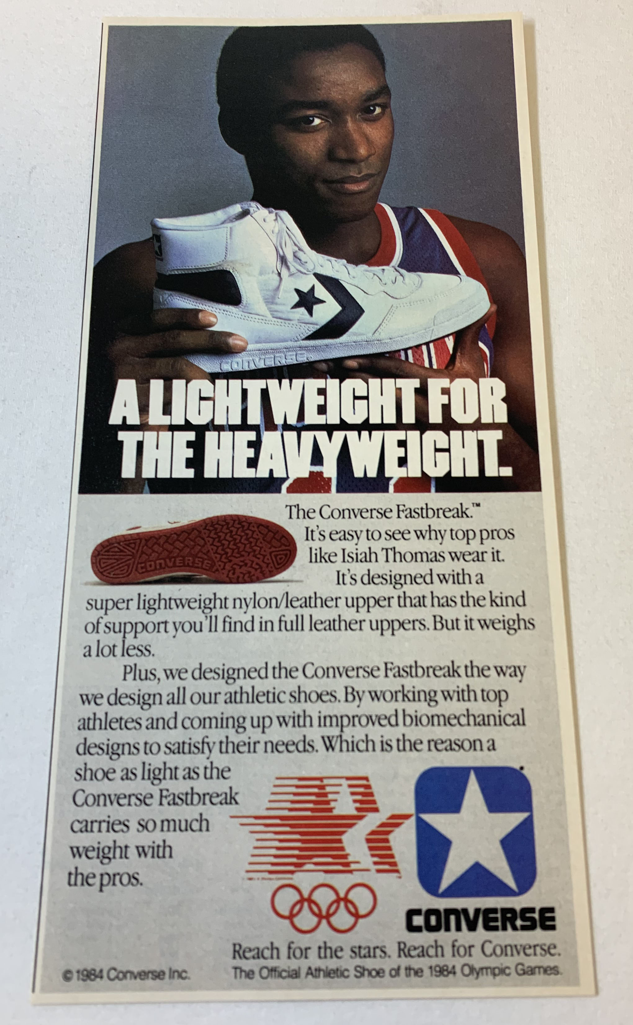1984 Converse tennis shoes ad ~ ISIAH THOMAS | eBay