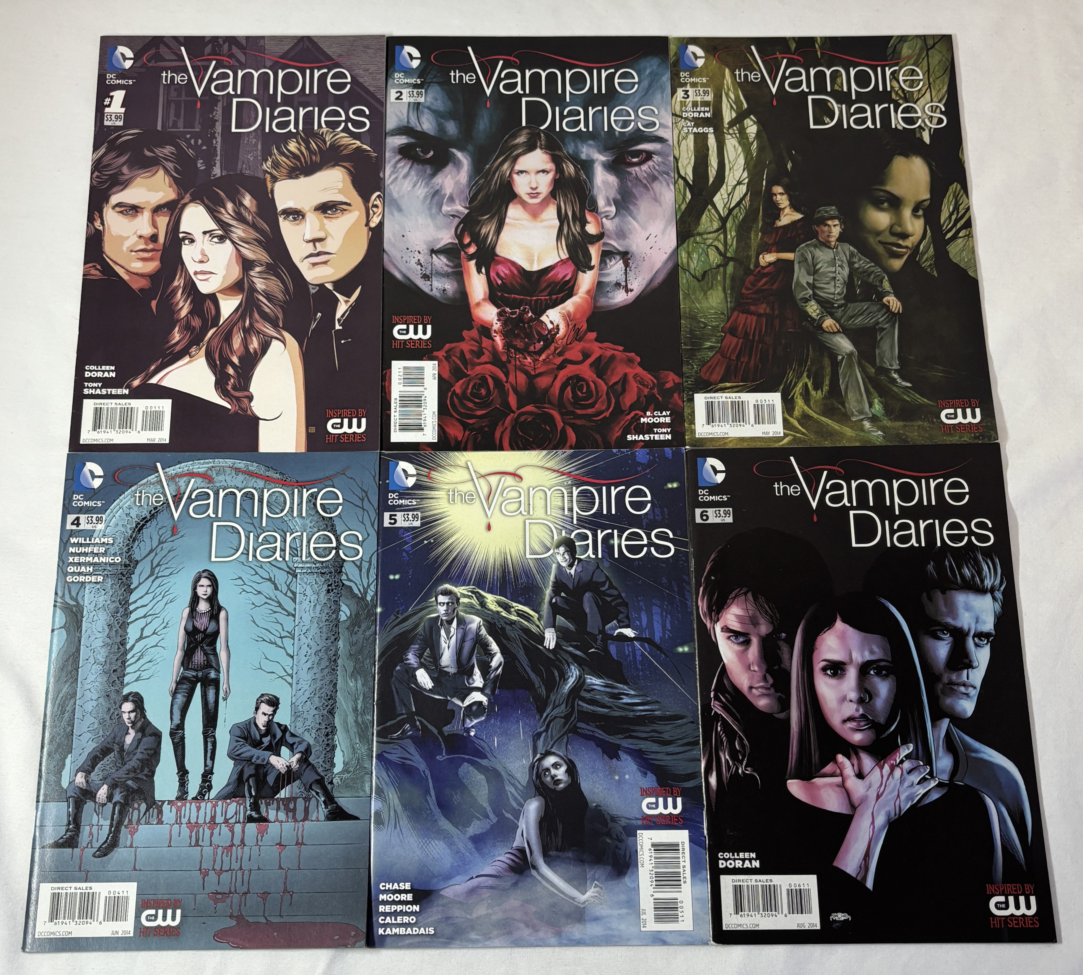 CW tv show comics VAMPIRE DIARIES #1 2 3 4 5 6 ~ FULL SET