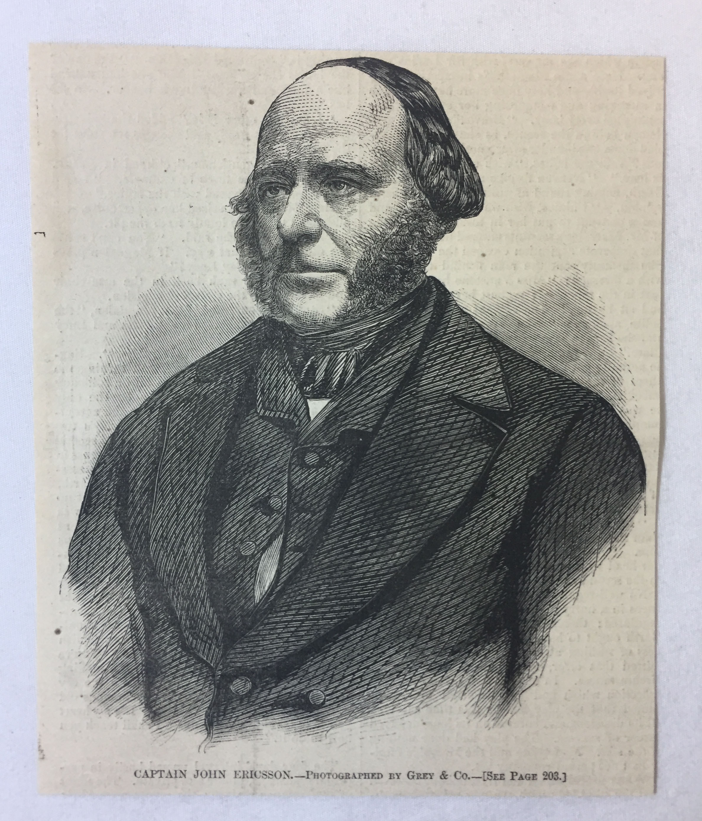 1862 magazine engraving~ CAPTAIN JOHN ERICSSON | eBay