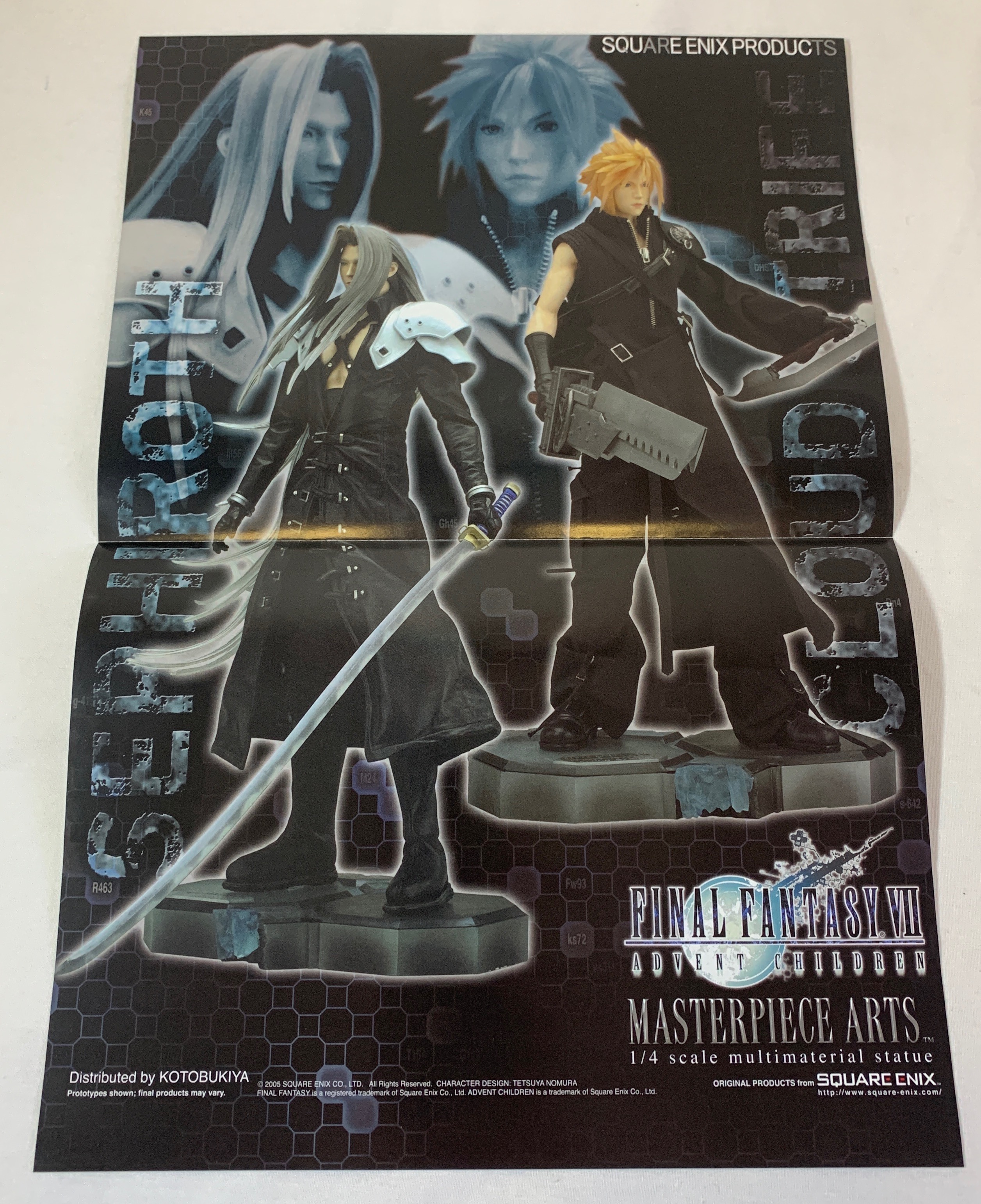 2007 Kotobukiya Square Enix poster ~ FINAL FANTASY VII ADVENT